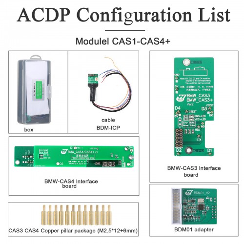 2023 New Yanhua Mini ACDP 2 BMW CAS Package Include Basic Module, Module 1, Module 3 and N20/ N55/ B38 Bench Interface Board